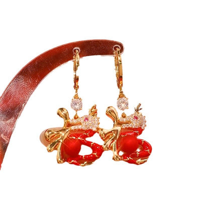 Lucky dragon fashion earrings