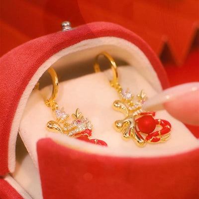 Lucky dragon fashion earrings