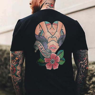 Trendy Men's Crew Neck Short-Sleeve T-Shirt