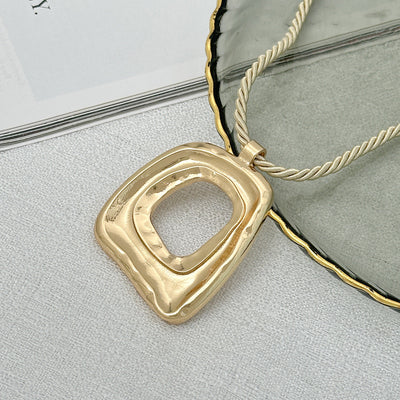 Designed Square Metal Necklace