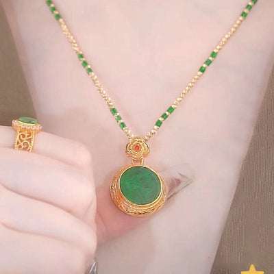Round Natural agate necklace