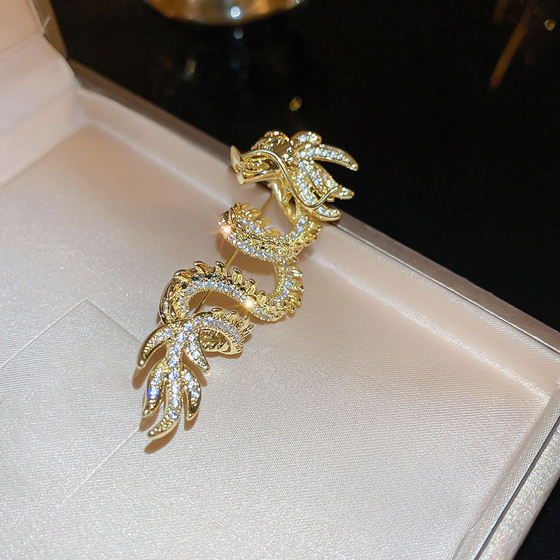 Dragon Brooch with Diamonds
