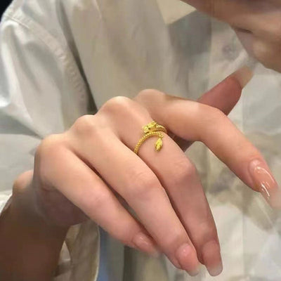 Dragon-shaped open ring