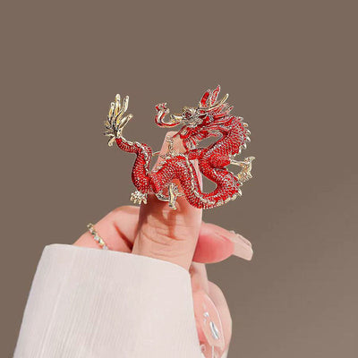 Dragon Brooch with Diamonds