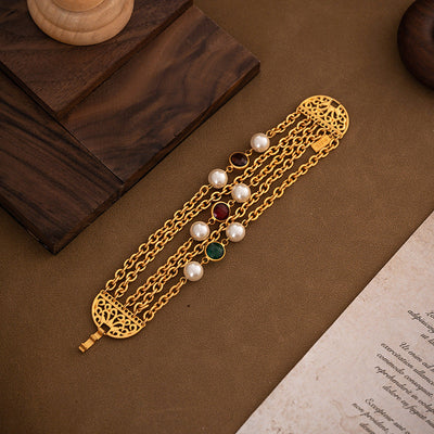 Multilayer Chain Natural Freshwater Pearl Jewelry
