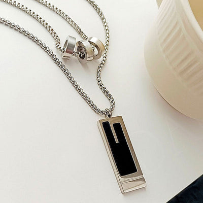 Double stacked pendant necklace