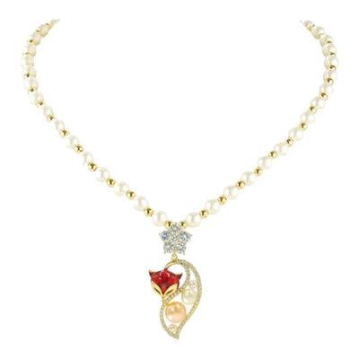 Red Fox Natural Freshwater Pearl Necklace