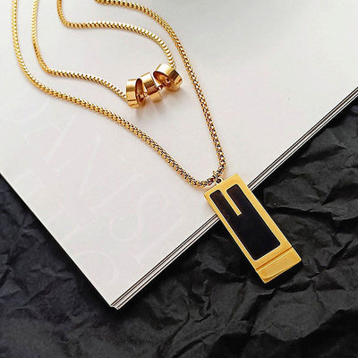 Double stacked pendant necklace