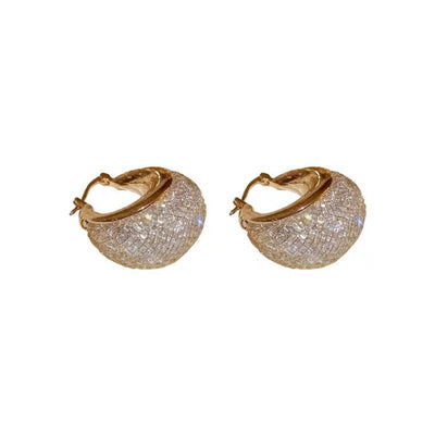 Full diamond cradle earrings