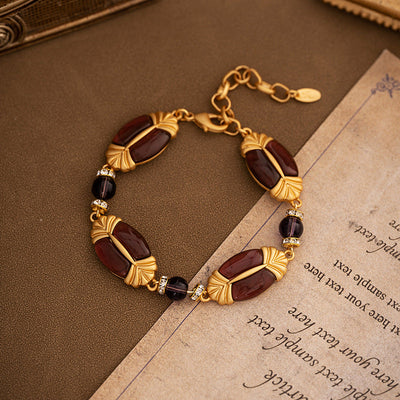 Oval geometric natural agate jewelry