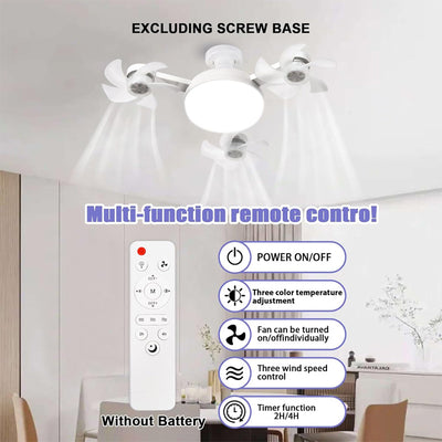 Smart remote control fan light