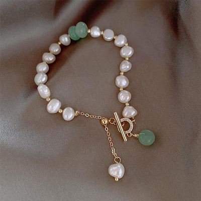 Freshwater Pearl & Aventurine Bracelet