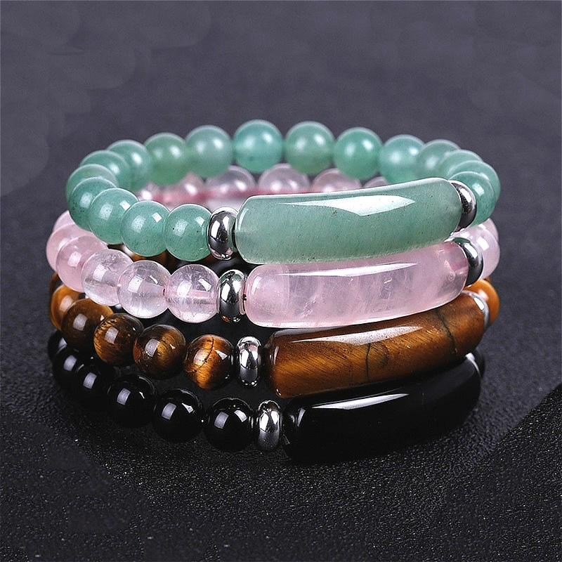 Natural Crystal & Agate Stone Bracelets Deegnt