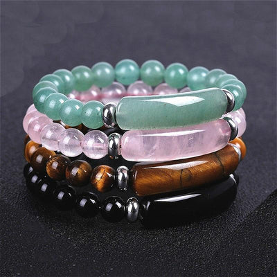 Natural Crystal & Agate Stone Bracelets Deegnt