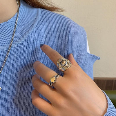 Roslyn Silver Statement Rings