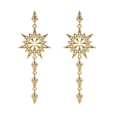 Crystal Star Tassel Earrings