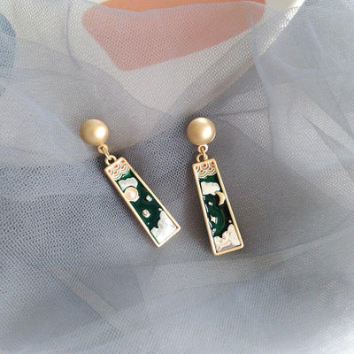 Moon & Cloud Drop Earrings Deegnt
