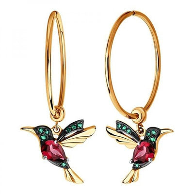 Hummingbird Hoop Earrings Deegnt