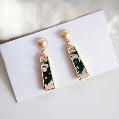 Moon & Cloud Drop Earrings Deegnt