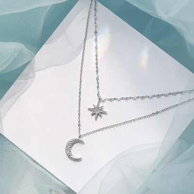 Crescent Moon & Star Necklace