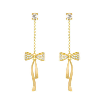 Crystal Bow Earrings Deegnt