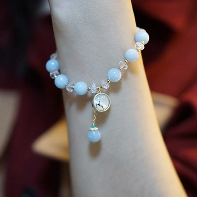 Reindeer ? Aquamarine Agate Bracelet