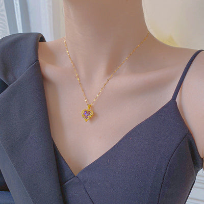 Polaris Heart Crystal Necklace