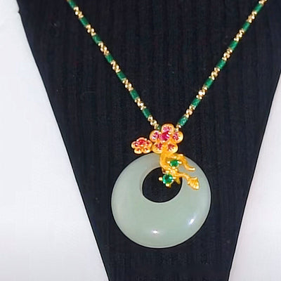 Roses • Natural emerald Jade stone