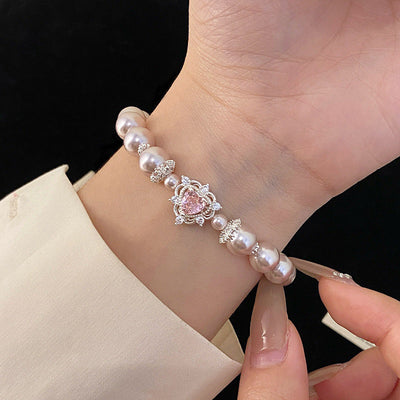 Cherry Blossom • Pearl Bracelet
