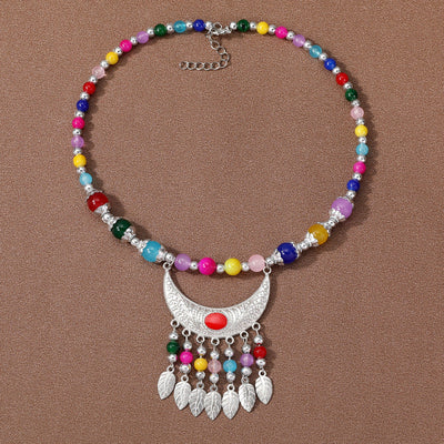 Crescent leaf exotic ancient costume headdress