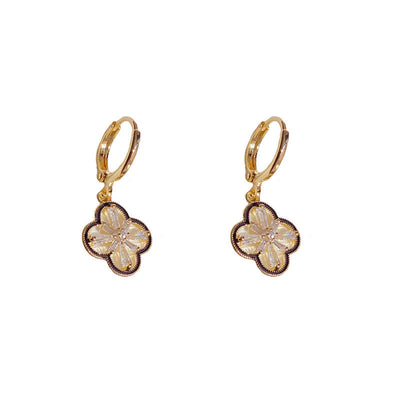 lucky four leaf clover earrings