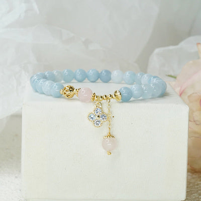 Reindeer ? Aquamarine Agate Bracelet