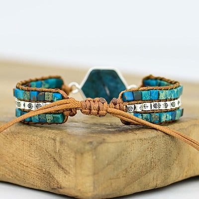 Labradorite Hexagon Bracelet