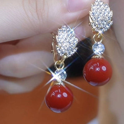 Leaf Natural Freshwater Pearl Earrings