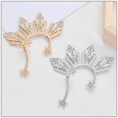 Diamond Five-pointed Star Right Ear Clip