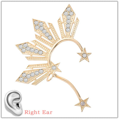 Diamond Five-pointed Star Right Ear Clip