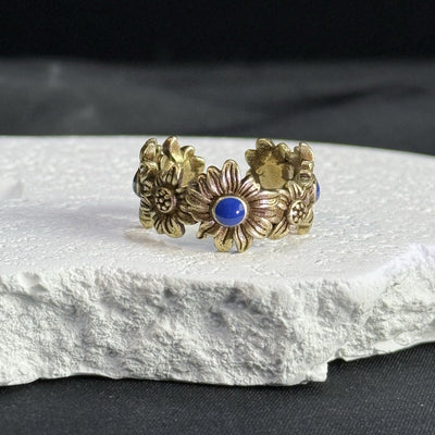 Vintage bronze gemstone ring