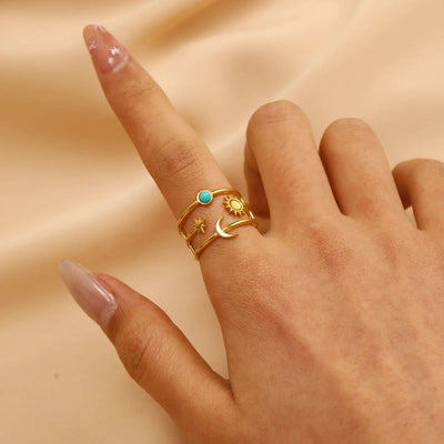 Vintage 18K Gold Tiger Eye Ring