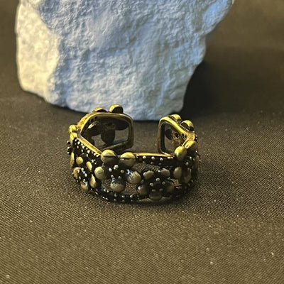 Vintage bronze gemstone ring