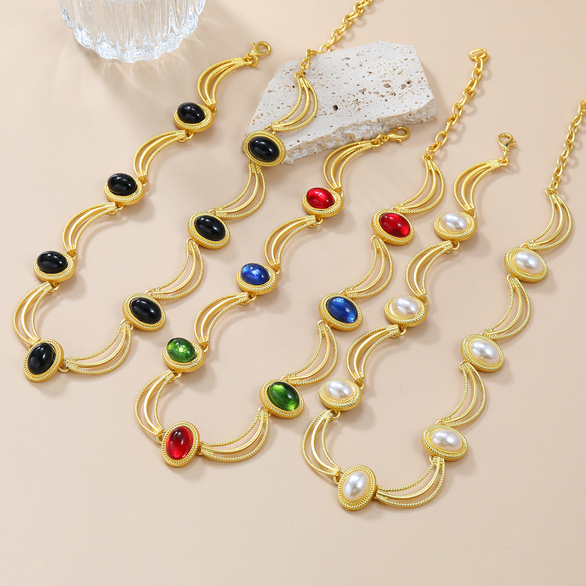 Fashion alloy lace collar