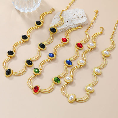 Fashion alloy lace collar