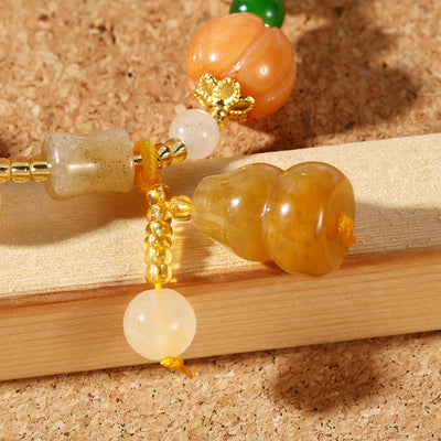 Lucky Pumpkin Agate Bracelet
