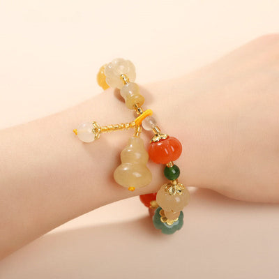 Lucky Pumpkin Agate Bracelet