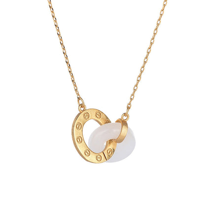 Peace • Interlocking Jadeite Pendant Necklace