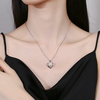 Heart Pearl Necklace