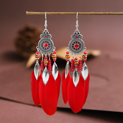 925 Silver Feather Earrings