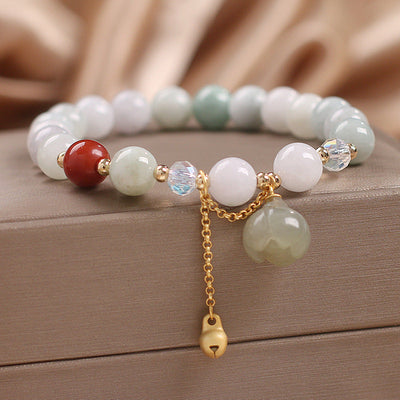 Lotus • Emerald Jade stone Bracelet