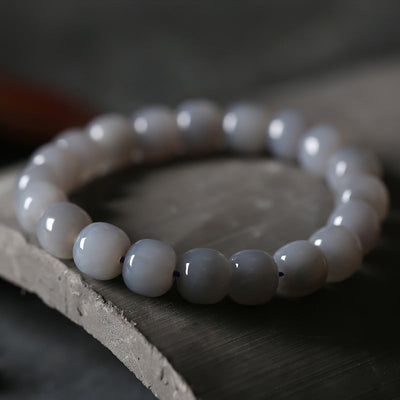 Smoked Purple Jade Barrel beads Bracelet