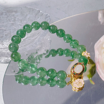 Good Luck • Strawberry Crystal Bracelet