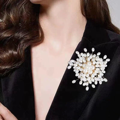 Handmade Gypsophila Pearl Brooch